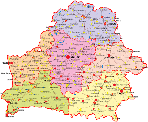 Карта Беларуси